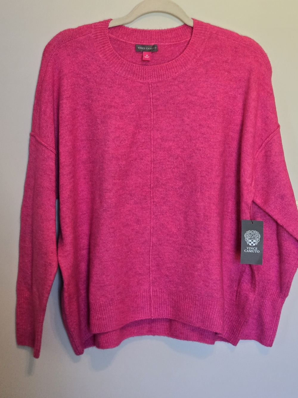Vince Camuto Women's Crewneck Sweater - Fuchsia Pink MEDIUM